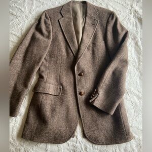 Vintage Tan Herringbone Sport Coat